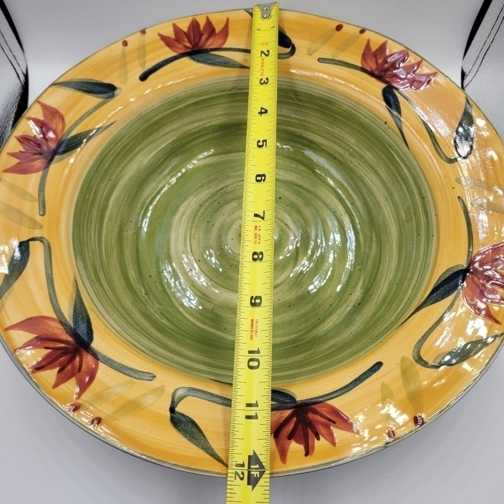 Pier 1 Elizabeth Hand Painted Stoneware Large Serving Bowl - Picture 5 of 5
